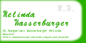 melinda wasserburger business card